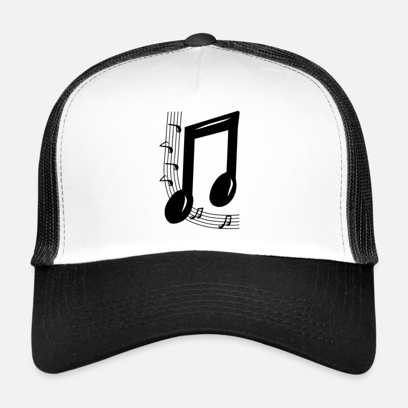 Musical note - Trucker Cap - white/black
