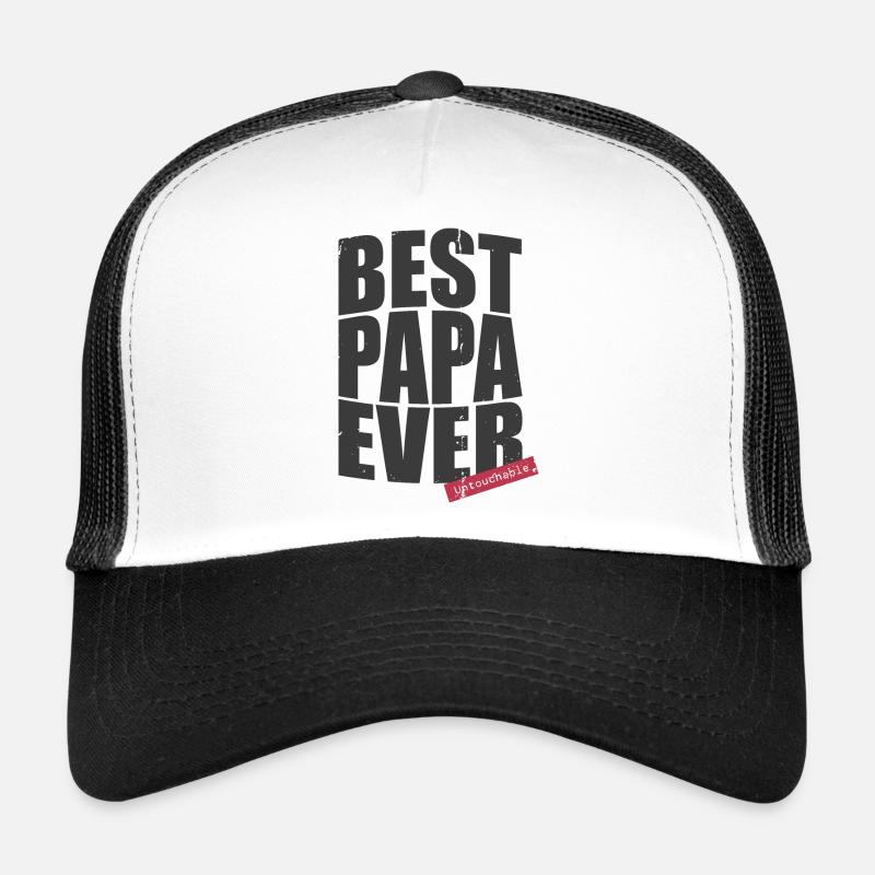 Best Papa ever Vater Dad Der Welt Geschenkidee - Trucker Cap - Weiß/Schwarz