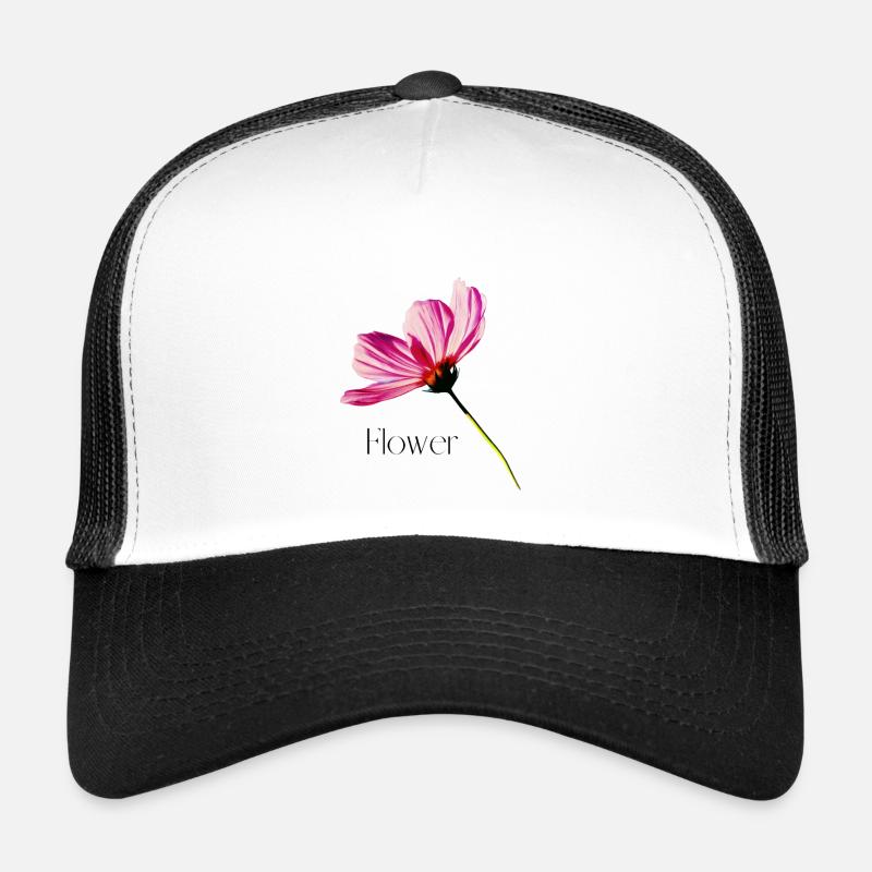 Flower - Trucker Cap - white/black