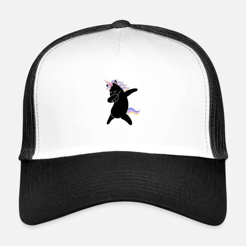 Black dabbing unicorn | Unicorn | Trucker Cap