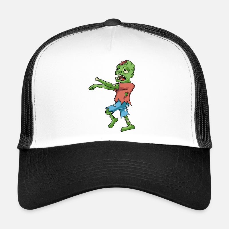 Zombie - Trucker Cap - Weiß/Schwarz