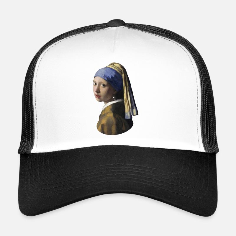 Jan Vermeer Fille avec boucle d'oreille en perles * Pull Casquette trucker 