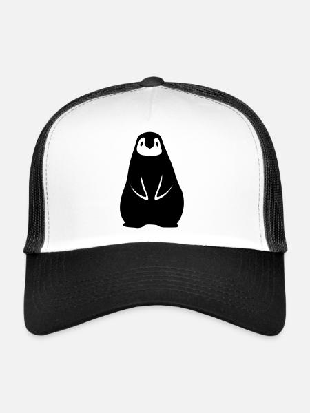 Penguin baby penguin child penguin baby gift idea - Trucker Cap - white/black - Front