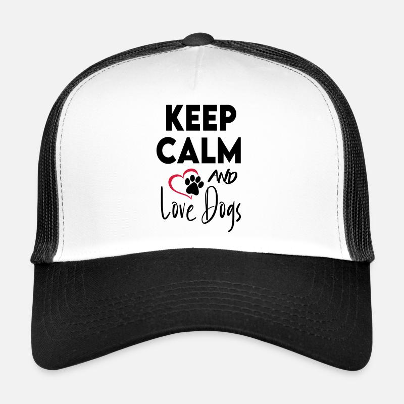 L’amour des chiens de Keep Calm Love Dogs Casquette trucker 