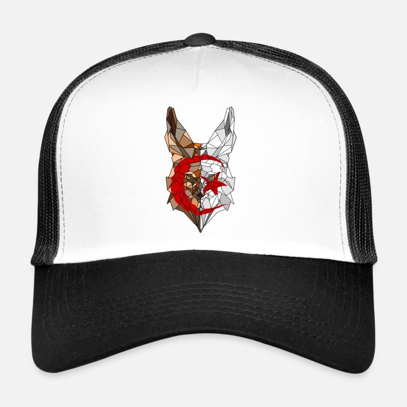 Fennec et drapeau de l'Algérie en polysphère 2 Casquette trucker 