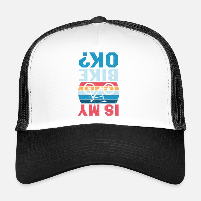 Radfahren Biken Radler MTB Spruch Design - Trucker Cap - Weiß/Schwarz