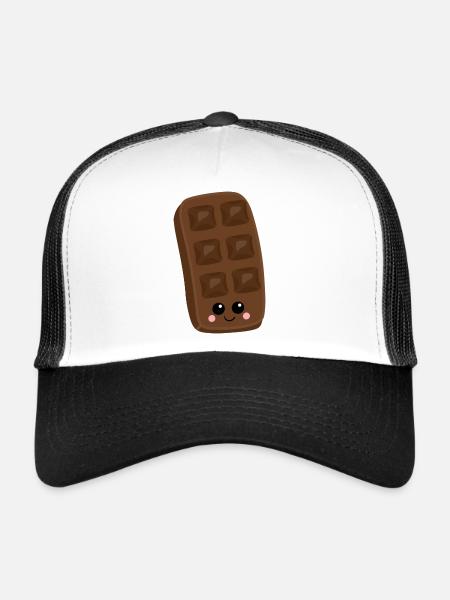 Chocolate - Trucker Cap - white/black - Front