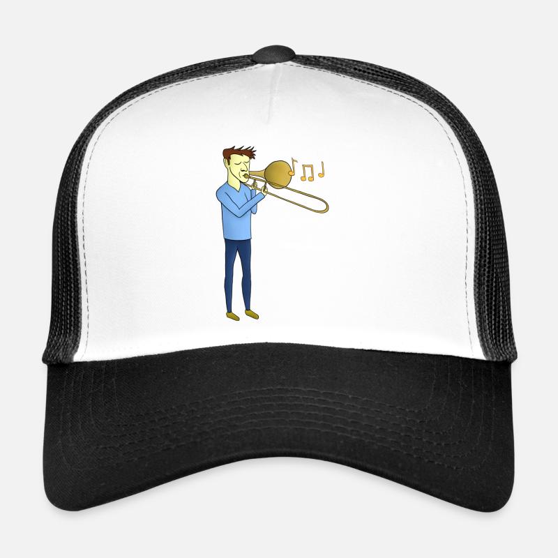 Trombone Player / Trombone Player - Trucker Cap - white/black