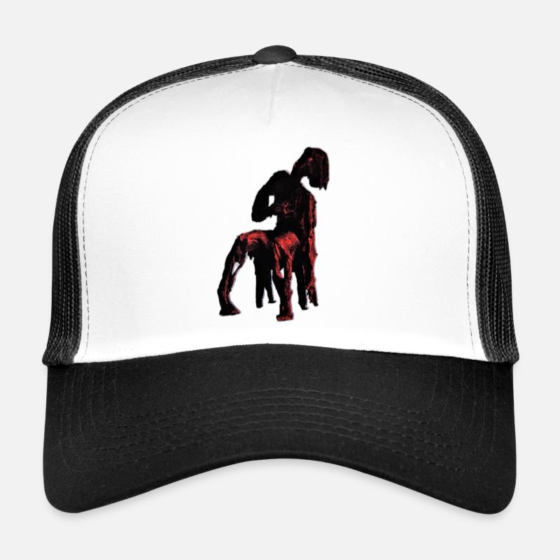 CreepySculpture - Casquette trucker  - blanc/noir