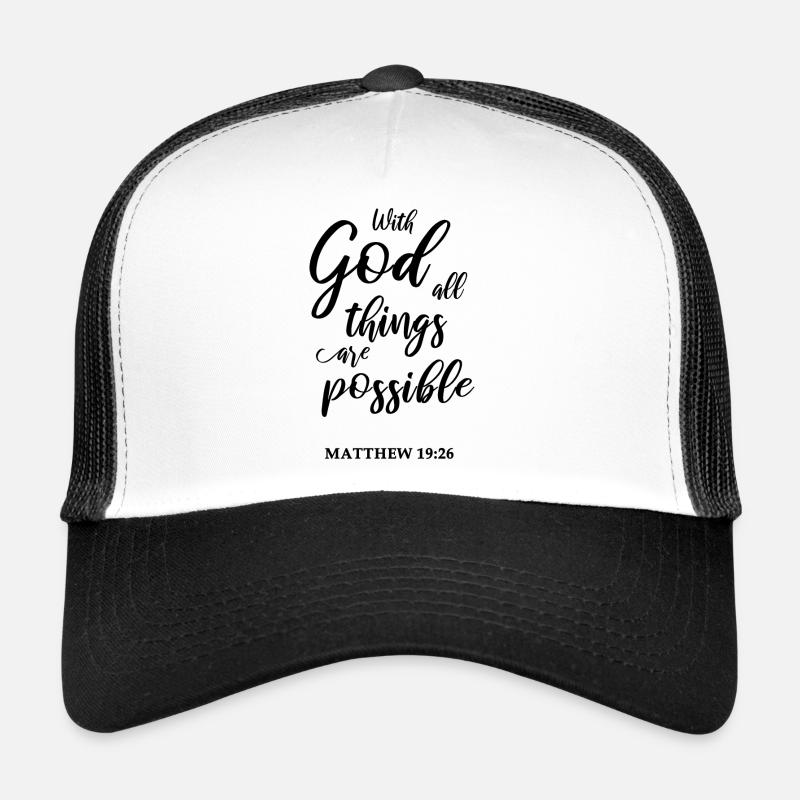 Citation biblique chrétienne Casquette trucker 