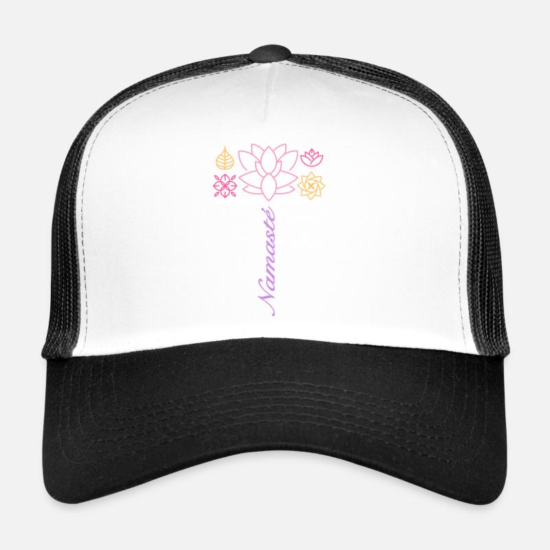 Namaste - Casquette trucker  - blanc/noir