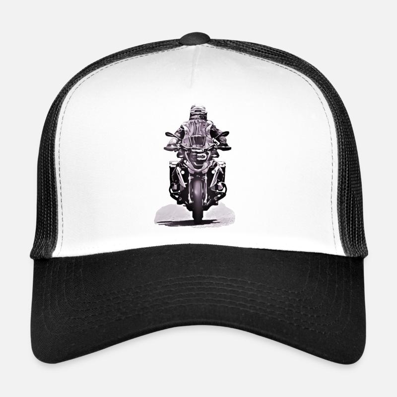 GS Motorradfahrer black - Trucker Cap - Weiß/Schwarz