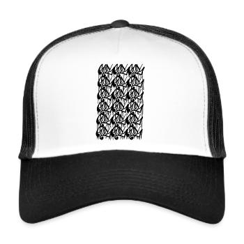 Andy drip logo shirt - Trucker Cap - white/black - Front