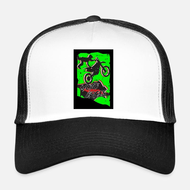 Motocross - Trucker cap - hvid/sort