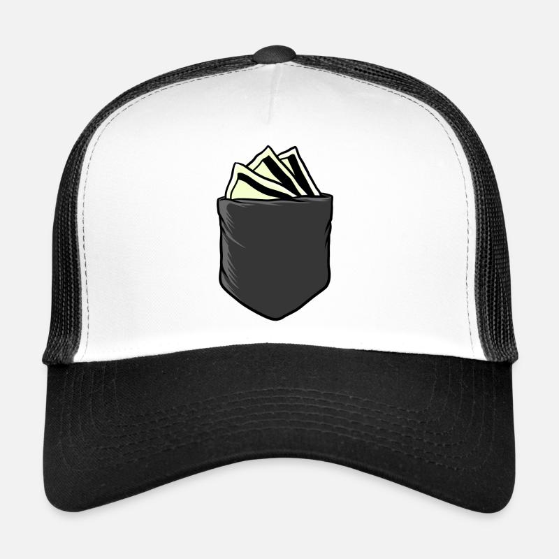 Argent Cash Pocket Casquette trucker 