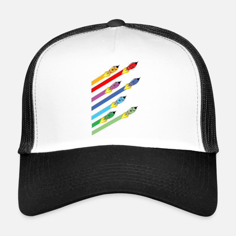 Raketen Renn - Trucker Cap - Weiß/Schwarz