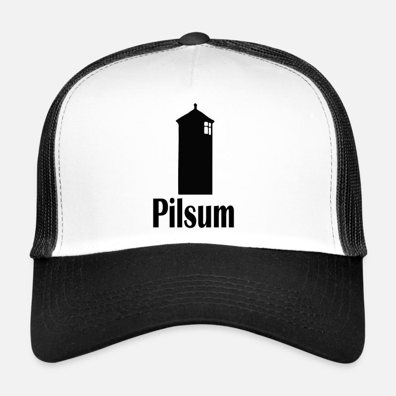 Pilsum Lighthouse - Trucker Cap - white/black