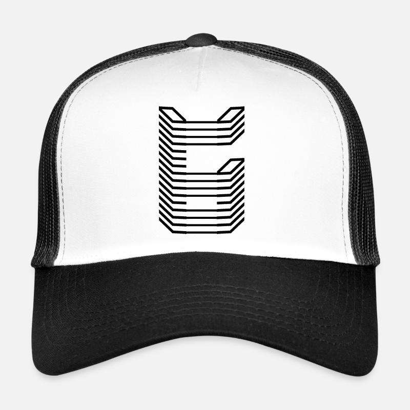 Unique Letter G Logo Design - Trucker Cap - white/black