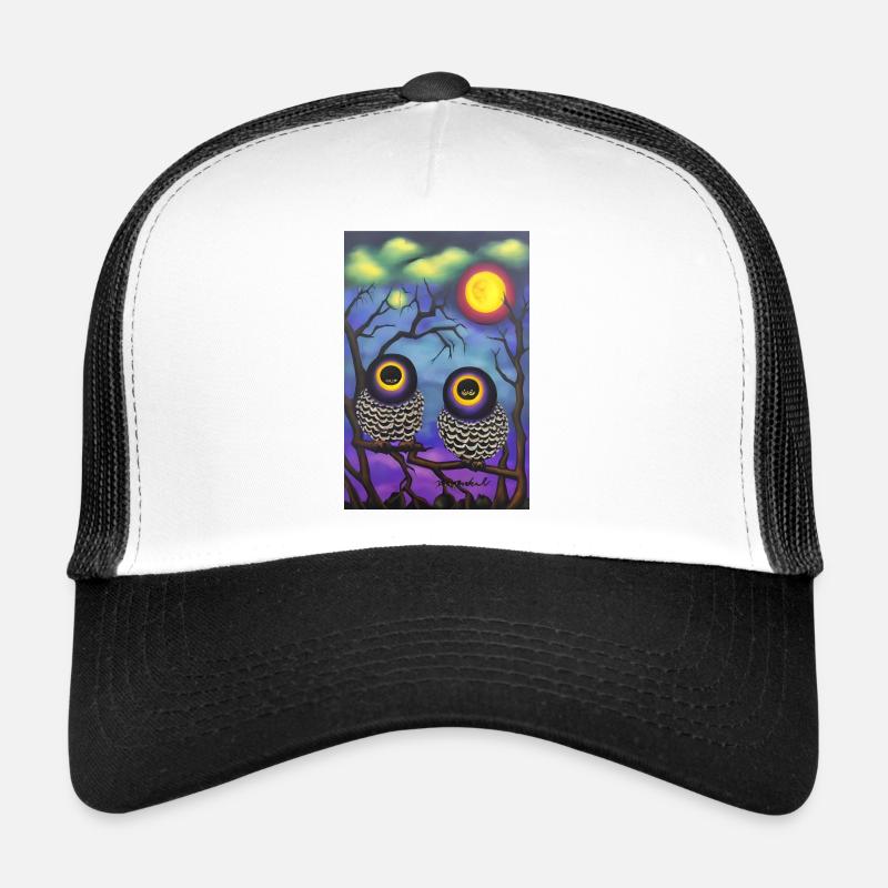 Owls in the Moon - Trucker Cap - white/black