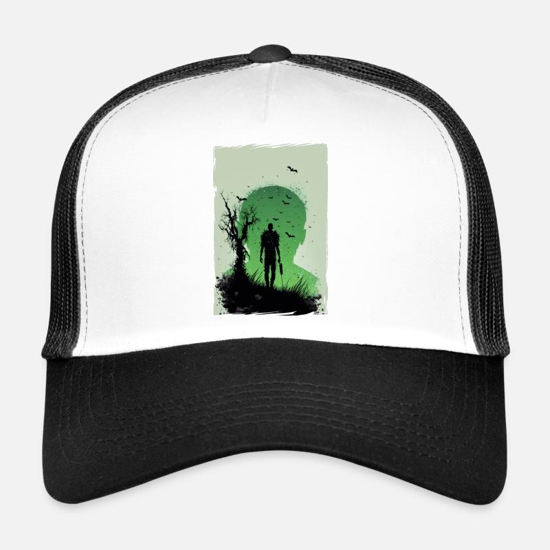 Zombie Illustration Minimalist Design Trucker Cap