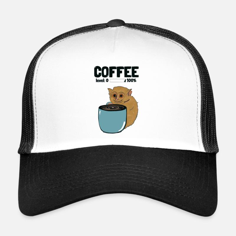 Kaffee-Level 100 - Kaffeetasse - Kobold-Maki - Trucker Cap - Weiß/Schwarz