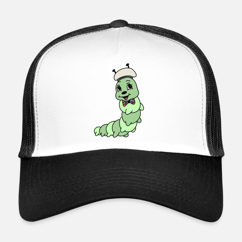 Niedliche Raupe – Cartoon Tier mit Schlips Trucker Cap