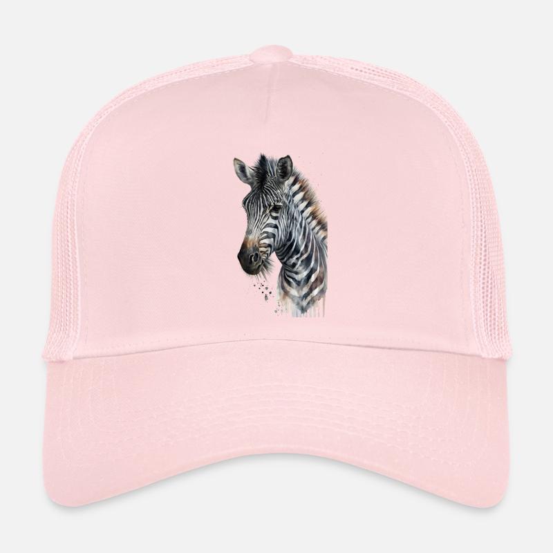 Zebra Aquarelle Cool Animal Casquette trucker 