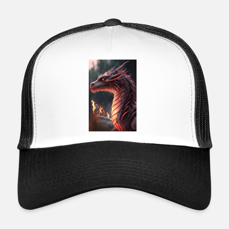 Ein Drache - Trucker Cap - Weiß/Schwarz