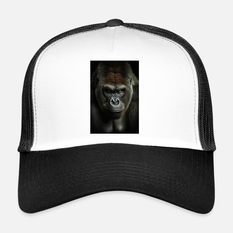 Gorilla Monkey Cool - Casquette trucker  - blanc/noir