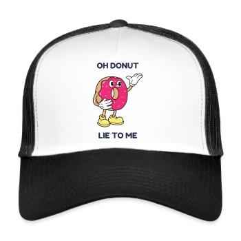 Oh Donut me lie - Casquette trucker  - blanc/noir - Devant