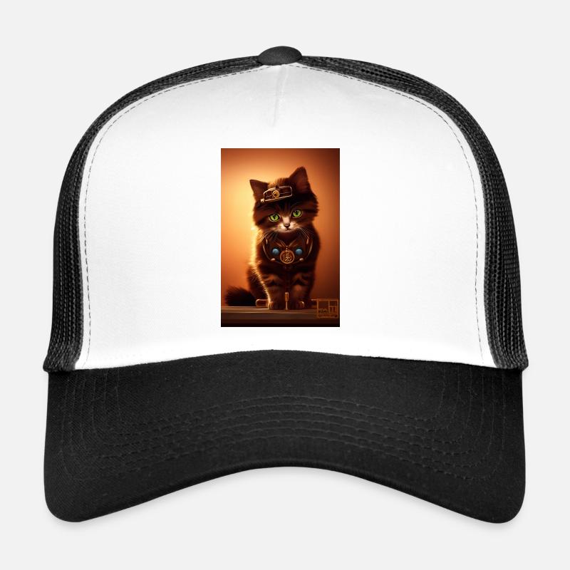 Chat Steampunk Style Casquette trucker 