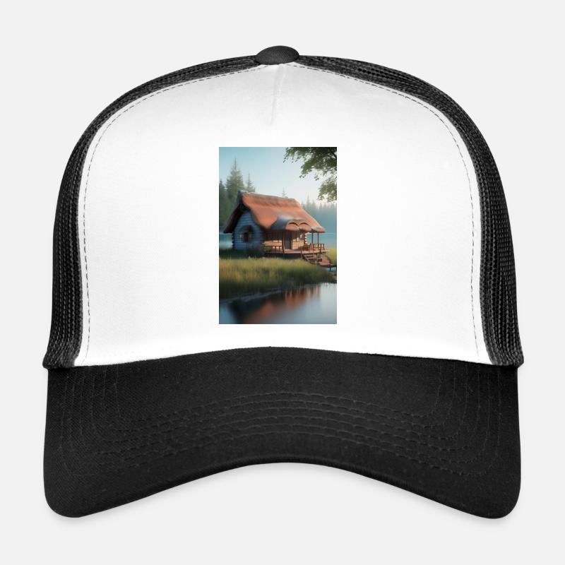 Charming lakeside cabin Trucker Cap