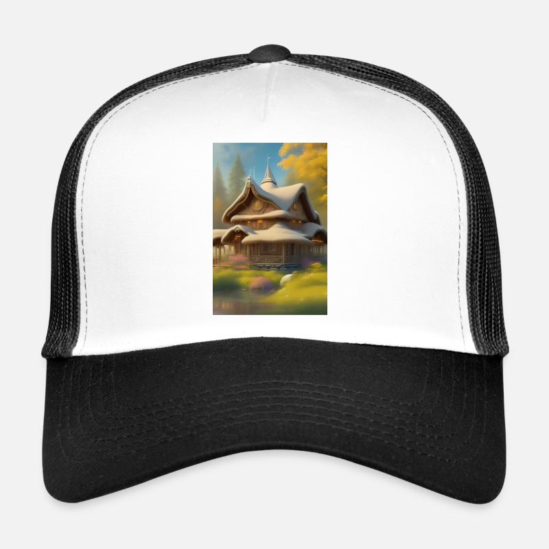 Charming Lakefront Cabin Trucker Cap