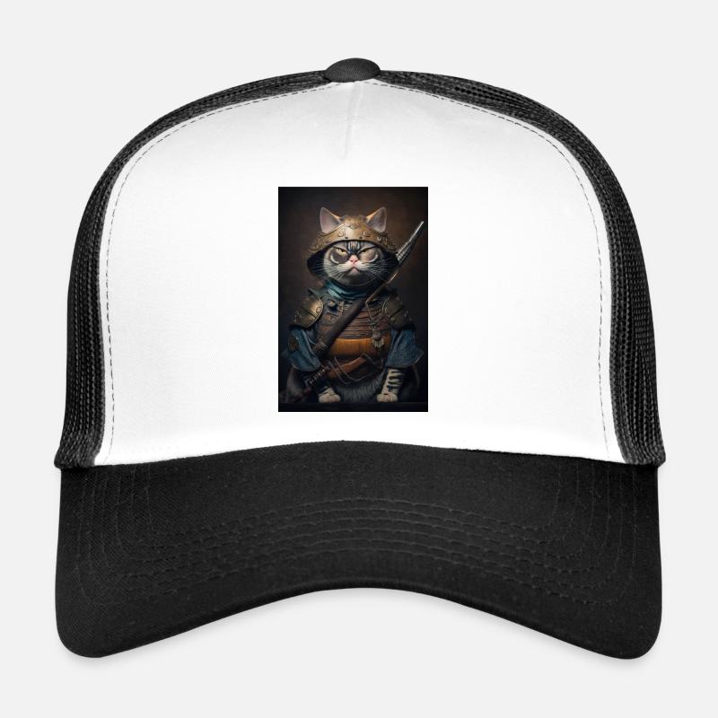 Samurai Katze Cat Cool Japan Krieger Trucker Cap