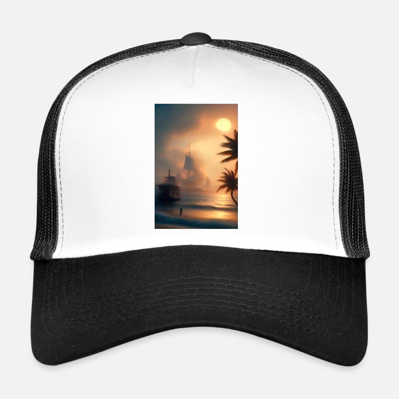 Karibik Palmen Strand Trucker Cap
