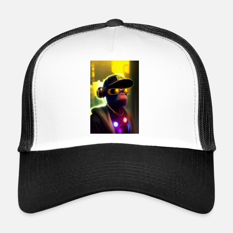 Cool Monkey With Sunglasses Trucker Cap