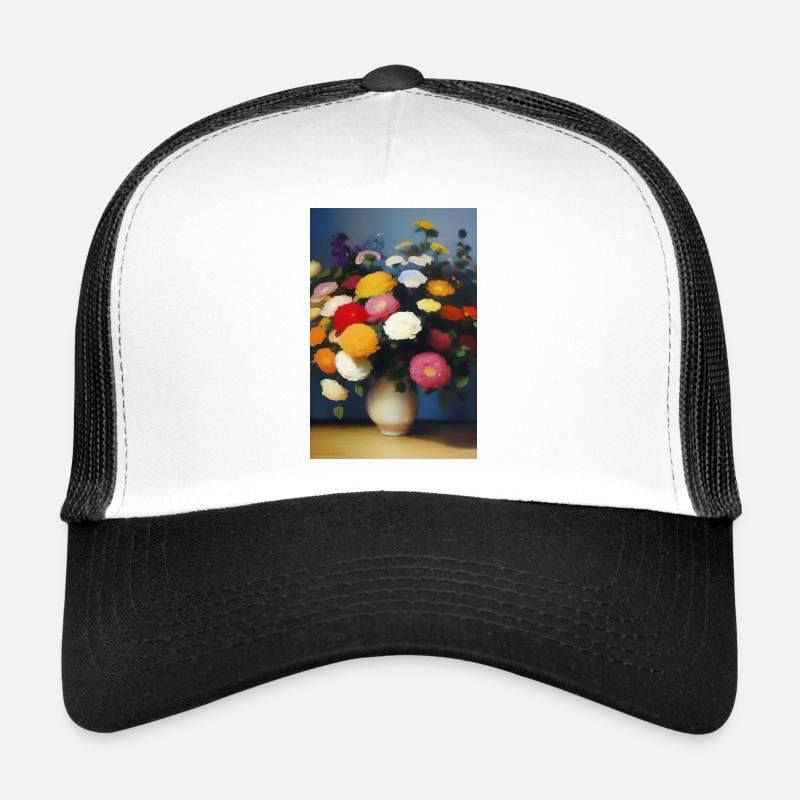Flowers and Butterfly Trucker Cap