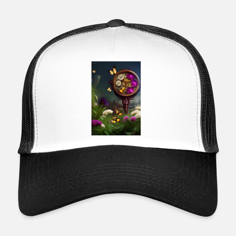 Blumen und Schmetterling Trucker Cap