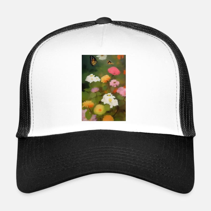Blumen und Schmetterling Trucker Cap