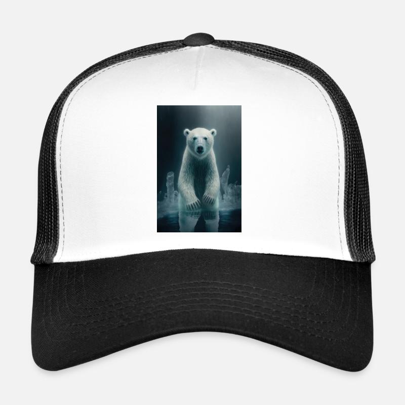 ours blanc Casquette trucker 
