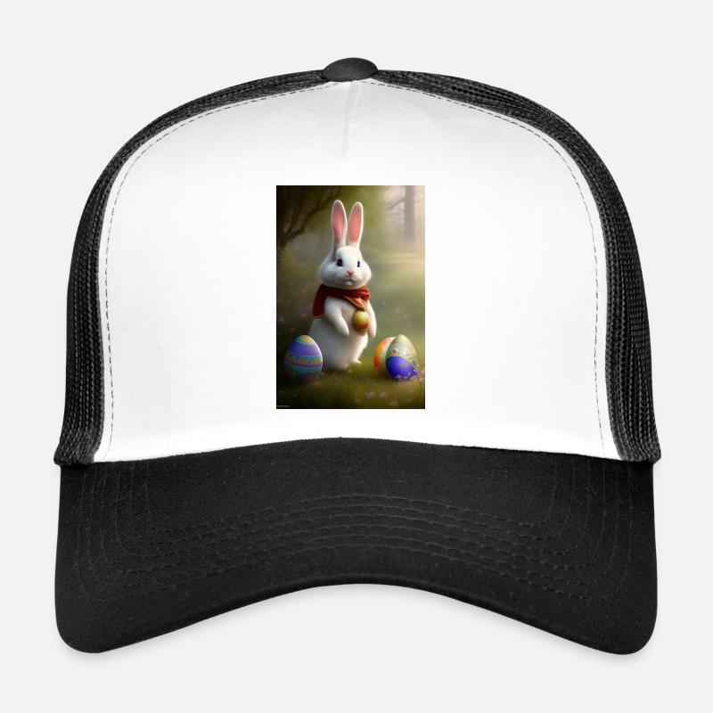 Lapin de Pâques avec œufs de Pâques Casquette trucker 