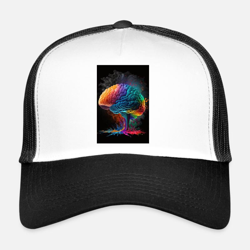 Human brain, generative AI Trucker Cap
