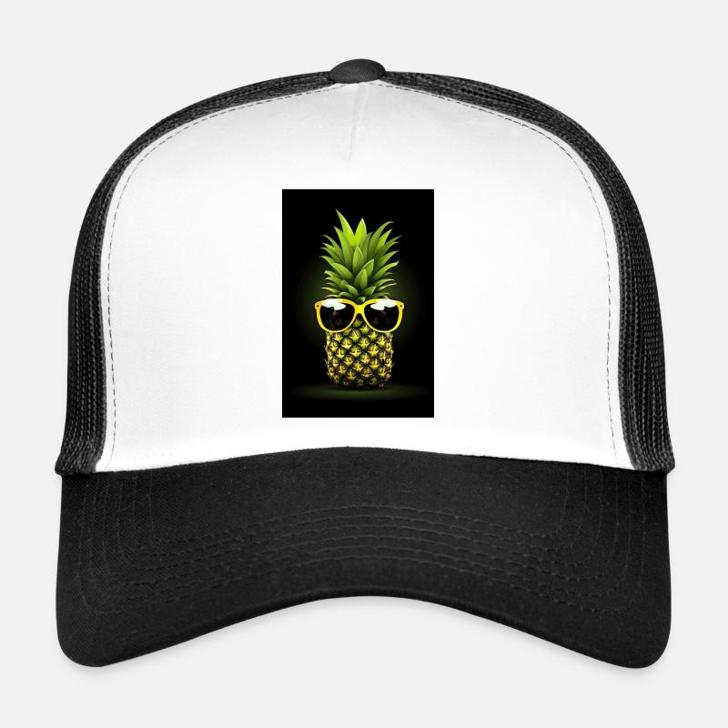 Ananas - Casquette trucker  - blanc/noir