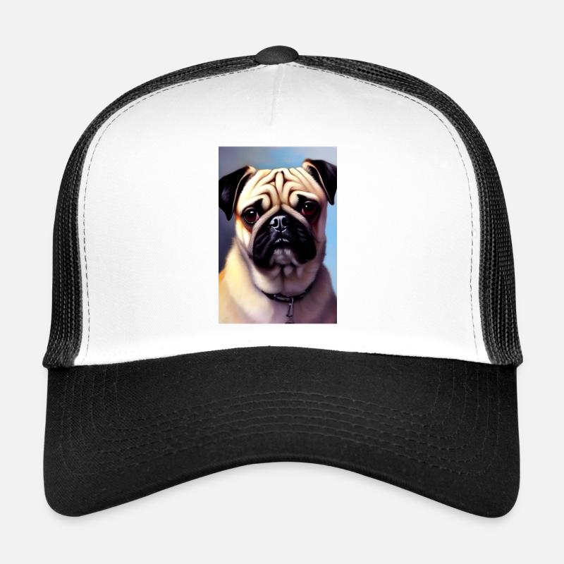 Mops Hund Trucker Cap