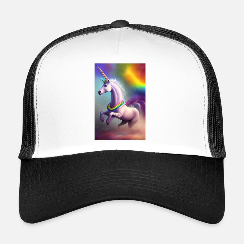 Einhorn - Trucker Cap - Weiß/Schwarz