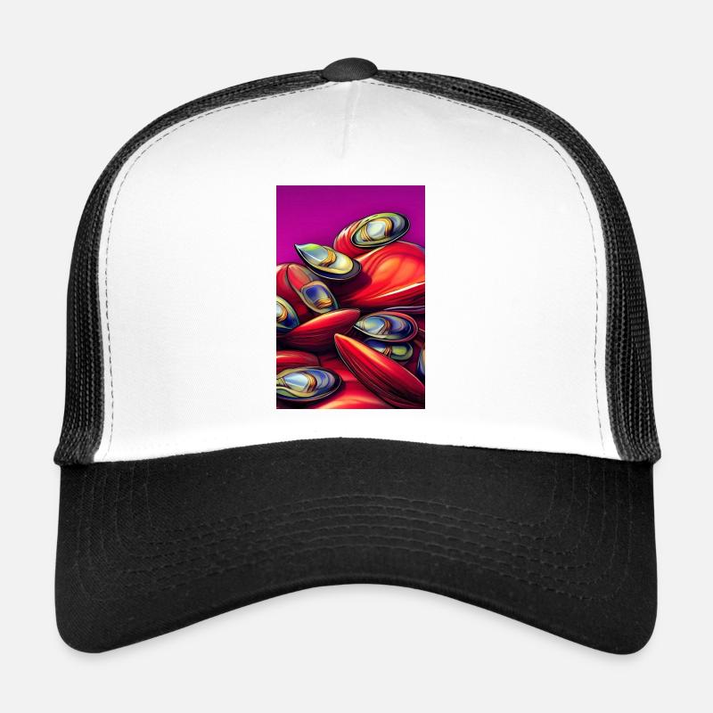 Moules - Casquette trucker  - blanc/noir