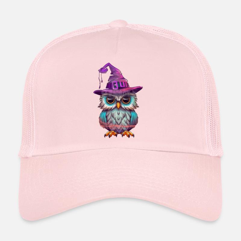 Owl witch with hat Trucker Cap