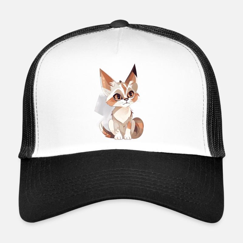 Chat mignon - Casquette trucker - blanc/noir