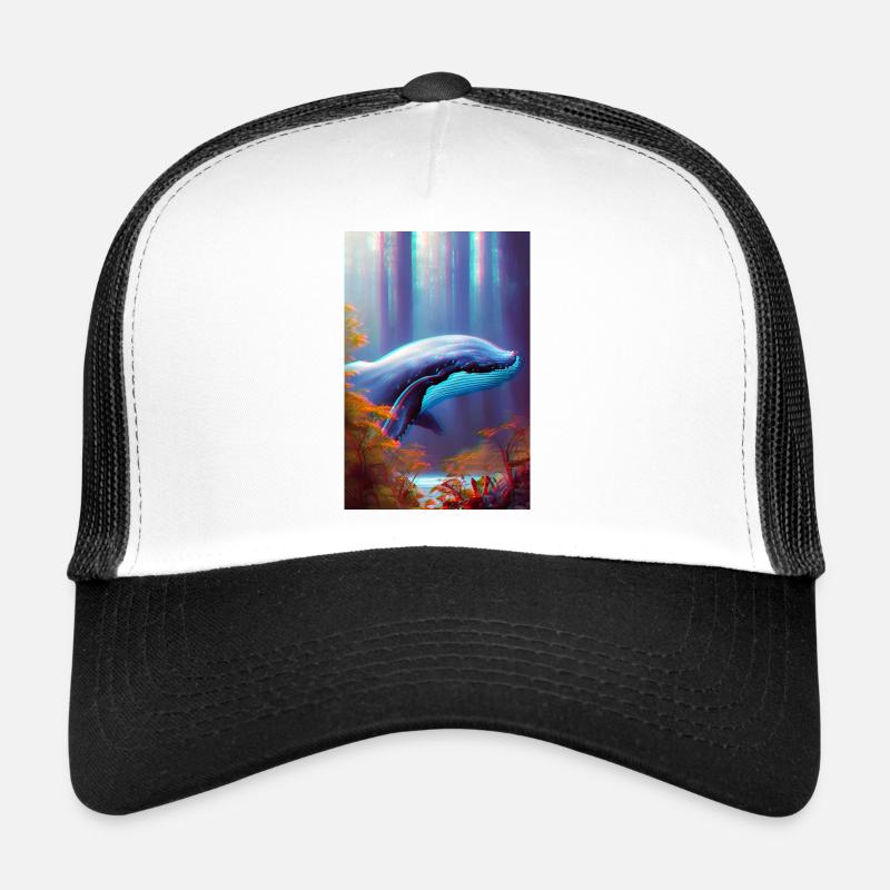 Whale in the Forest Surrealism Trucker Cap