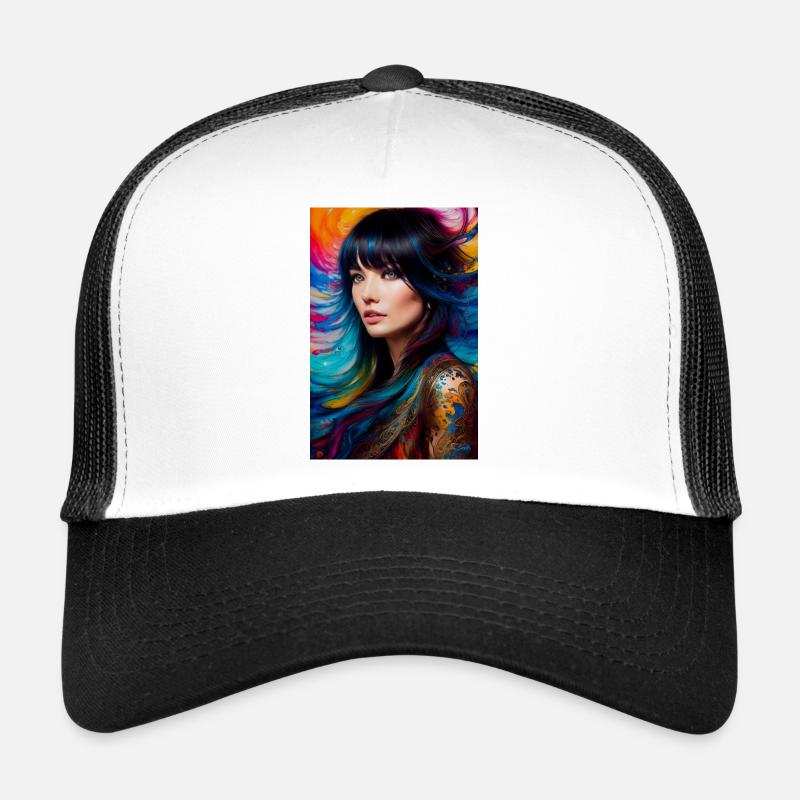 Colorful beauty 14 - Trucker Cap - white/black